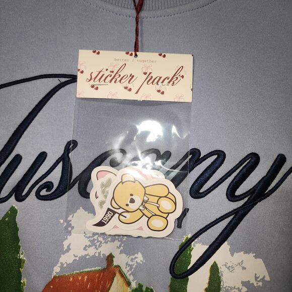 Tuscany Italy women's size Large blue sweatshirt - Picture 3 of 7